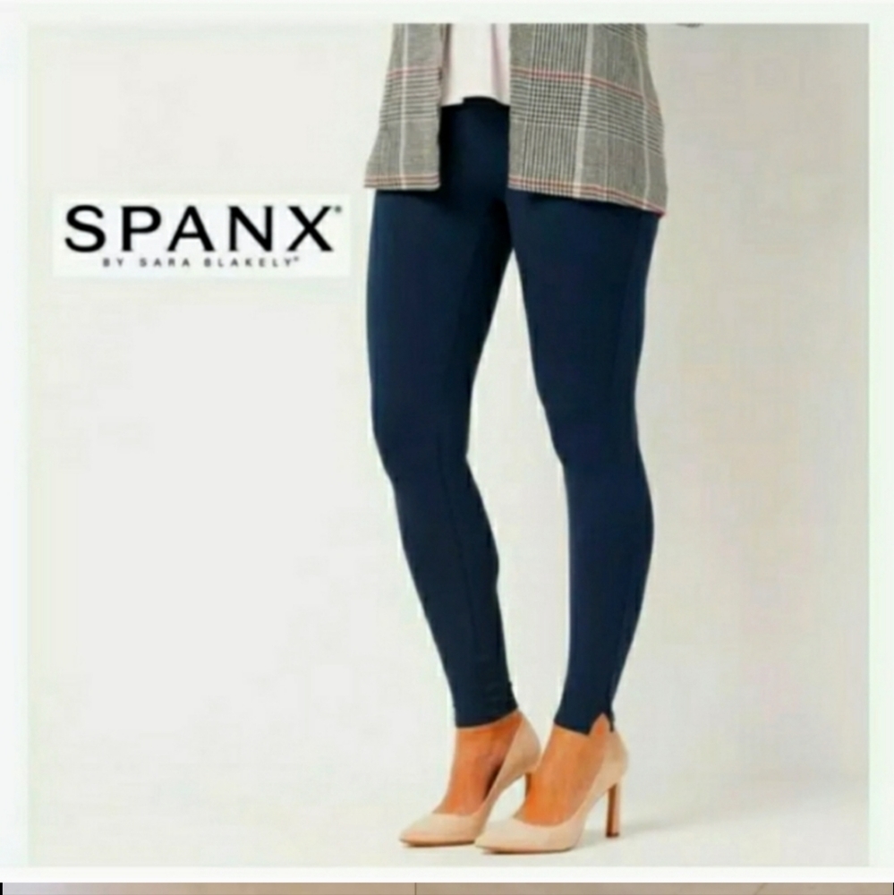 NWT Spanx Ankle Length Ponte Hem Slit Leggings S